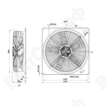 Осевой вентилятор ebmpapst W3G910GU2201