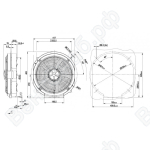 Осевой вентилятор ebmpapst W4E350JN0230