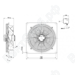 Осевой вентилятор ebmpapst W4E450DO0921