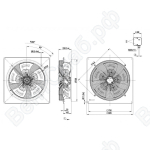 Осевой вентилятор ebmpapst W6D630DM0102