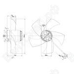 Осевой вентилятор ebmpapst A2E315AP0206