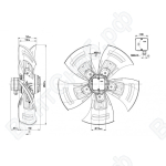 Осевой вентилятор ebmpapst A6E630AP0301