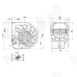 Центробежный вентилятор ebmpapst D2E140HR9707_1