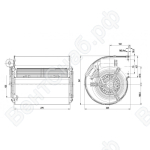 Центробежный вентилятор ebmpapst D2E160AH0215 (550/0,55 кВт) 2500 об/мин