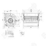 Центробежный вентилятор ebmpapst D3G146LU0330