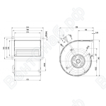 Центробежный вентилятор ebmpapst D4E160DA0122_1