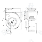 Центробежный вентилятор ebmpapst G2E160AY4701