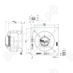 Центробежный вентилятор ebmpapst K3G355AT5621