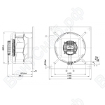 Центробежный вентилятор ebmpapst K3G355RJ7501