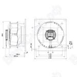 Центробежный вентилятор ebmpapst K3G400RJ7501