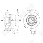 Центробежный вентилятор ebmpapst R2D250RA1018