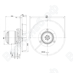 Центробежный вентилятор ebmpapst R2E210AA3401