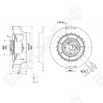 Центробежный вентилятор ebmpapst R3G250RD1703