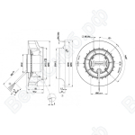 Центробежный вентилятор ebmpapst R3G250RNB502