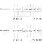 Вентиляторы для квадратных каналов MUB Электросхема