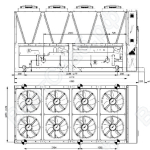 Чиллеры с воздушным охлаждением SYSCREW 380-1260 AIR EVO CO HSE Размер