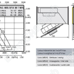 Габаритные размеры и характеристики вентилятора KHAG 400.5 FA W/WS