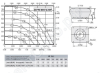 Габаритные размеры и характеристика вентилятора DVW 560-G.6IF