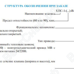Структура обозначения клапана КПС-1в круглого сечения