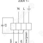 Схема подключения. Вентилятор KD 200 L, KD 250 M, KD 250 L, KD 315 L, KD 315 M, KD 355 S