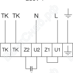 Схема подключения. Вентилятор KVO 355, KVO 400