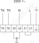 Схема подключения. Вентилятор RSI 60-35 L1, RSI 60-35 M1, RSI 70-40 L1