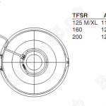 Габаритные размеры. Вентилятор TFSR 125 M(XL), TFSR 160, TFSR 200