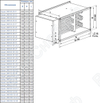 Габаритные размеры воздухонагревателей Канал-ЭКВ