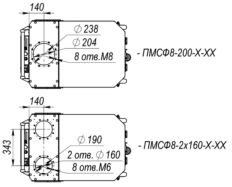 Габаритные размеры ПМСФ-8 (2)